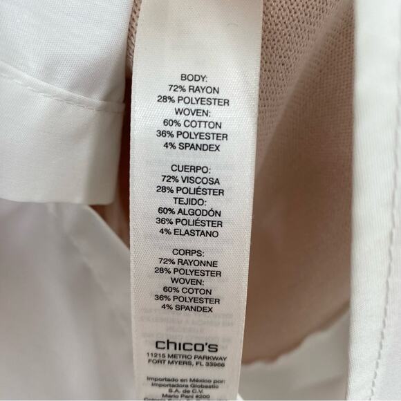 Chico’s Turtleneck Sweater With White Dress Shirt Tail Mature Classic Modest L - Picture 4 of 6